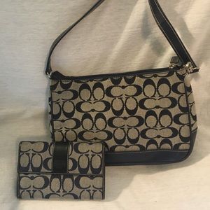 COACH handbag and matching wallet